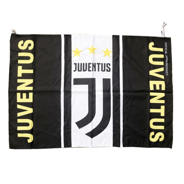 Fotbollsfans flagga Real Madrid Liverpool AC Milan fans flagga 1m flagga flaggstång dekorationsflagga (Juventus)