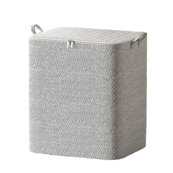 Non-woven Quilt Storage Bag with Lids Zipper Foldable Clothes Quilt Bins Container Large Capacity Dust-proof Bag Organize -110L