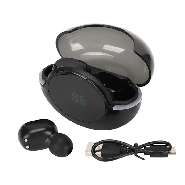 Bluetooth-ørepropper med dyp bass, stereo HiFi, innebygd mikrofon, vanntett, trådløse sportsørepropper for trening, kjøring, hjemmekontor