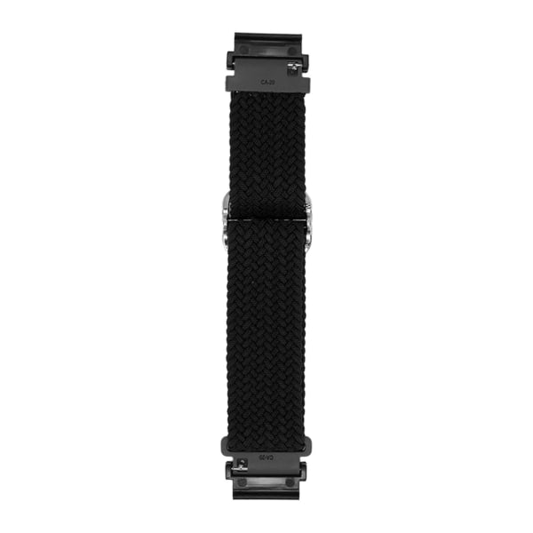 BEMS Watch Band Flettet Nylon Størrelsesjusterbar Watchband Watch Strap til Garmin Fenix 7S 6S 5S Sort