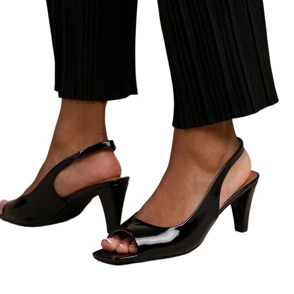 Where's That From Women's Square Toe Mid-Height High Heel Shoes Black Black 8 UK