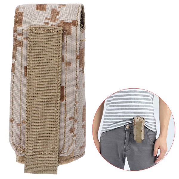 Fällbar Militärvattenflaska i Camouflage för Utomhus, Camping och Vandring (Öken Camouflage)