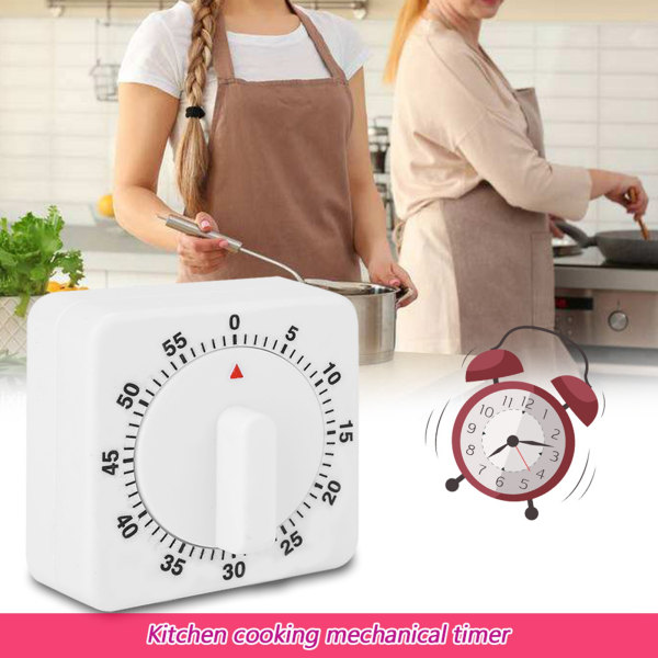 60 Minutters Mekanisk Timer - Bærbar Bage- og Køkkenredskab