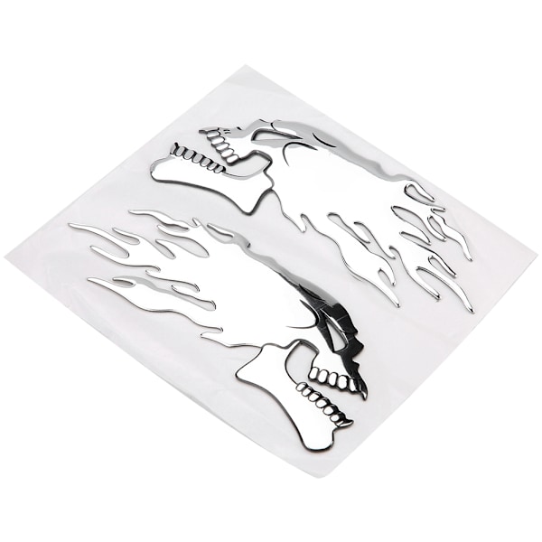 【BEMS】2 Styk 3D Skull Head Auto Motorcykel Bil Decor Decal