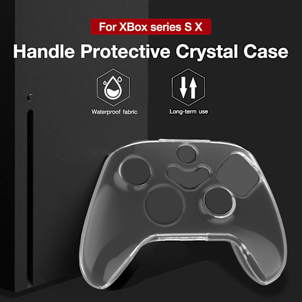 Beskyttende krystalldeksel i silikon, støtdempende deksel kompatibelt med XBox Series S X-kontroller