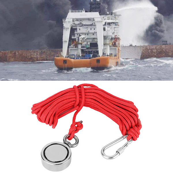 300KG Stark Dragmagnet för Havsfiske, Jakt, Räddning och Återvinning med 10M Rep