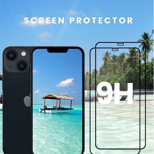 【BEMS】2-Pack Compatible with iPhone 12 Mini - Tempered Glass 9H - Super Quality 3D