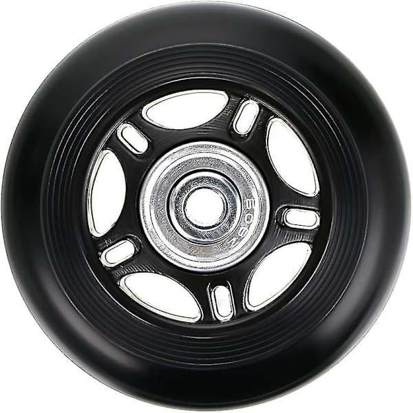 2 stk. kufferthjul, reservehjulleje, reparation til bagage, kuffert, 70*24mm, sorte
