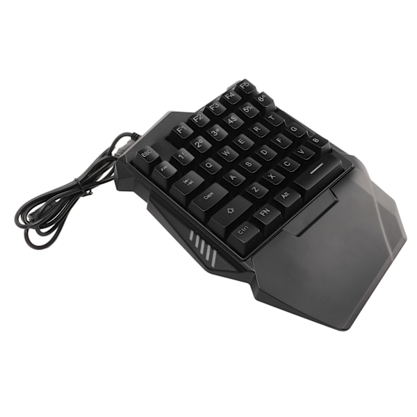 Yhden käden pelinäppäimistö 35 näppäintä RGB-taustavalaistu Ergonominen kannettava minipelinäppäimistö kotiin, toimistoon ja matkustamiseen