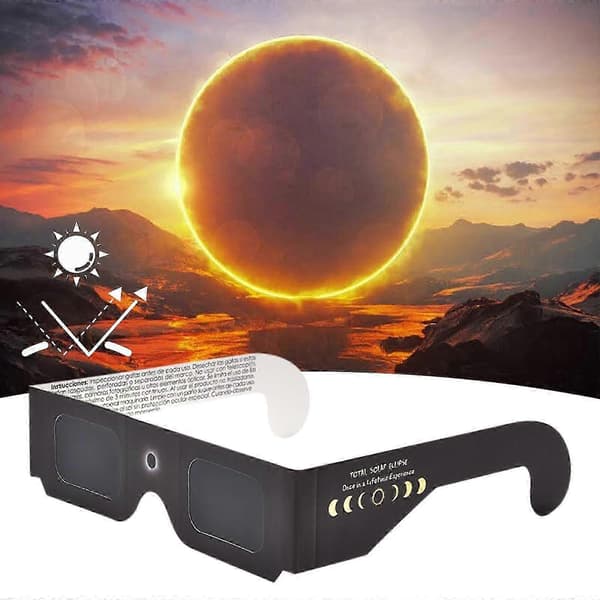 10-pack solförmörkelseglasögon – Säkra skydd för direkt soltittande under solförmörkelser och astronomiska observationer C