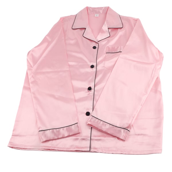 BEMSYM-Pyjamas i kunstig silke Langermet fritidsklær rent rosa størrelse M pink M
