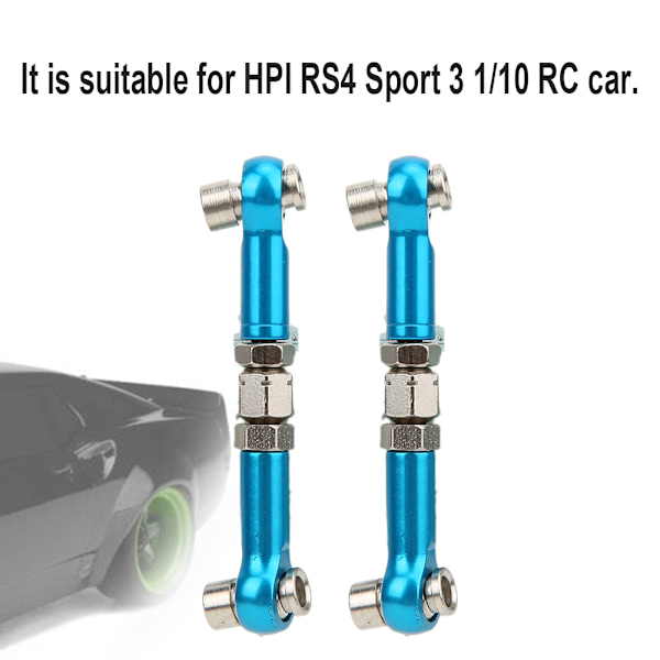 RC Styringslenkerstang Foran Bak Servo Lenker for HPI RS4 Sport 3 1/10 Oppgraderingstilbehør Blå 113696B