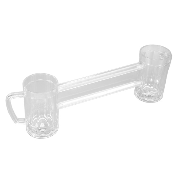 Dobbelt sammenføyd dryppsikker akryl ølglass 430ml - Perfekt for bar, KTV