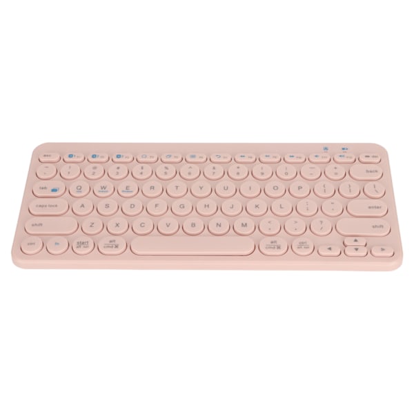 Langaton näppäimistö 78 näppäimellä, pyöreät näppäimet, ohut ja kompakti retro hiljainen Bluetooth-näppäimistö kotiin, toimistoon ja matkalle, vaaleanpunainen