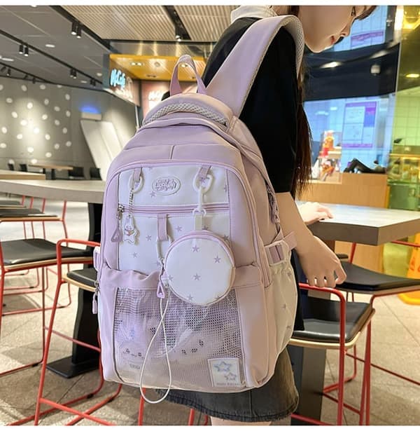 【BEMS】Women's Backpack Y2K - Large Laptop School and Travel Bag A