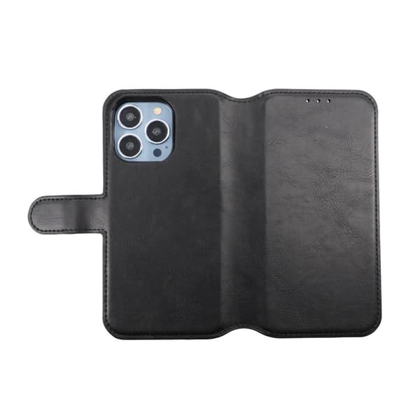 【BEMS】Kompatibel med iPhone 13 Pro Pung Etui Magnet Rvelon - Sort Svart black