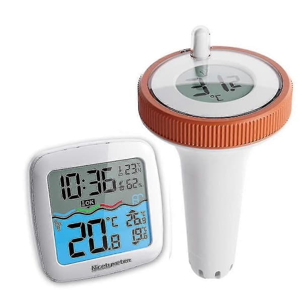 Vandtæt swimmingpooltermometer 3 kanaler trådløs forbindelse LCD digitalt termometersæt United States
