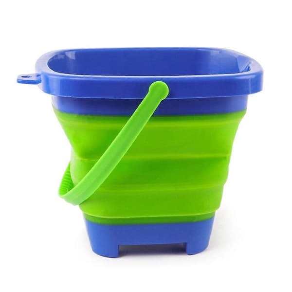 st foldbare spande sandspande silikone foldbare spande til børn strandp Yellow  blue  green