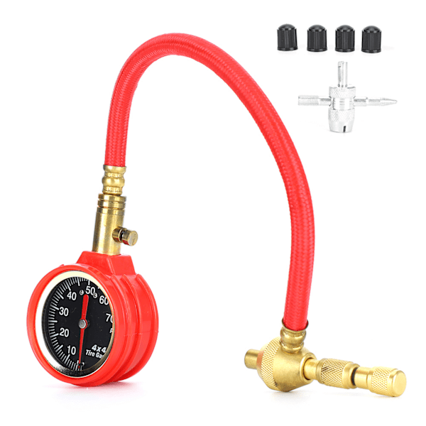 0‑70Psi Pointer Däcktrycksmätare Hög noggrannhet Dial Meter Däcktestare Bilmontering