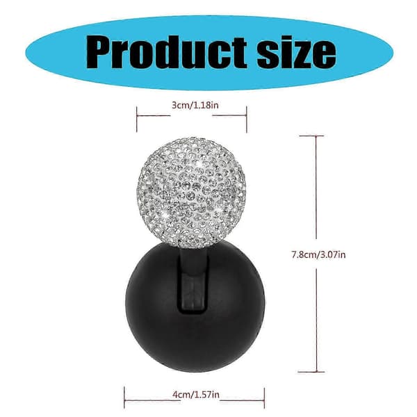 Bilstartknappbeskyttelse Diamanter Innlagt Tenningsknappspak Rhinestone Utsmykning Joystick