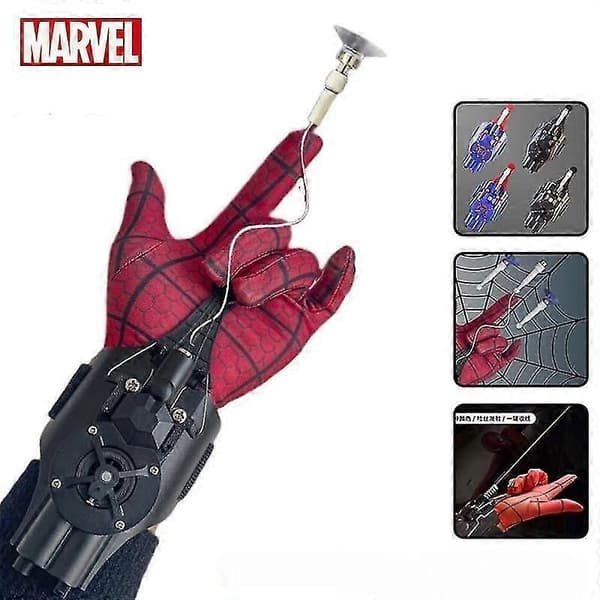 Spiderman Web Shooters Leker Spider-Man Håndleddskaster Cosplay Peter Parker Tilbehør Rekvisitter Hansker For Barn
