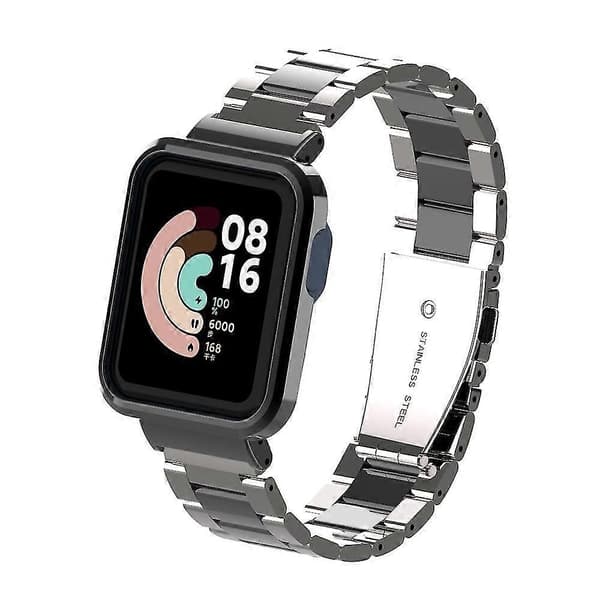 Metallarmbånd til Xiaomi Mi Watch Lite / Redmi Watch Silver Black