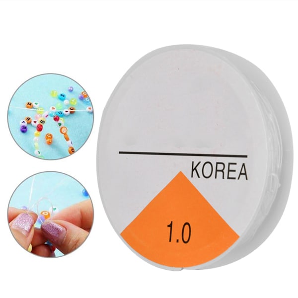 Krystall Elastisk Linje Transparent Perletråd for Smykkeproduksjon (1,0 mm * 5 m)