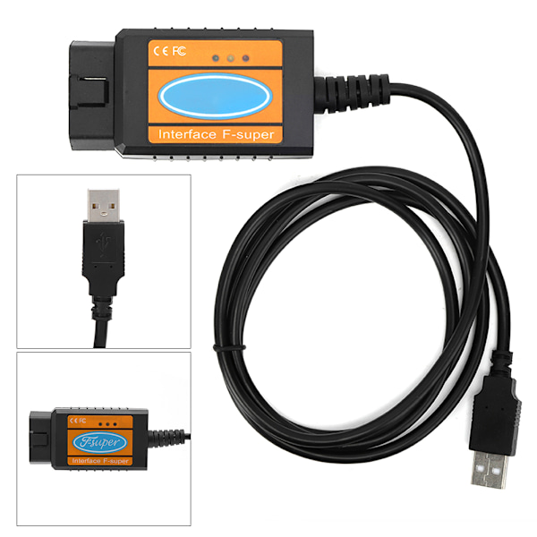 USB-auton diagnostiikkatyökalu Autoskanneri Vikakoodinlukijakaapeli Sopii Fordiin