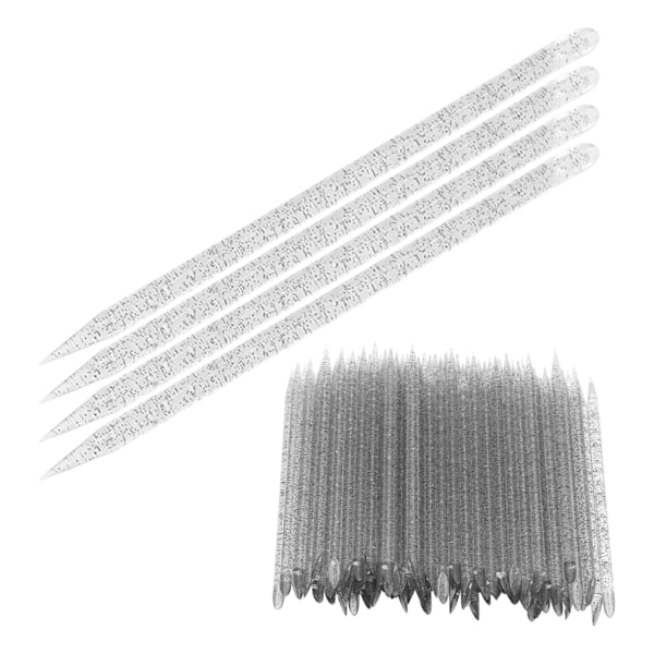 100 stk. Neglepleje Cuticle Pusher Død Hudfjernelse Manicure Pedicure Cuticle Rengøringspinde Sort