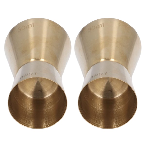Dobbelt Hoved Cocktail Jigger i Rustfrit Stål Guld - 15/30ml