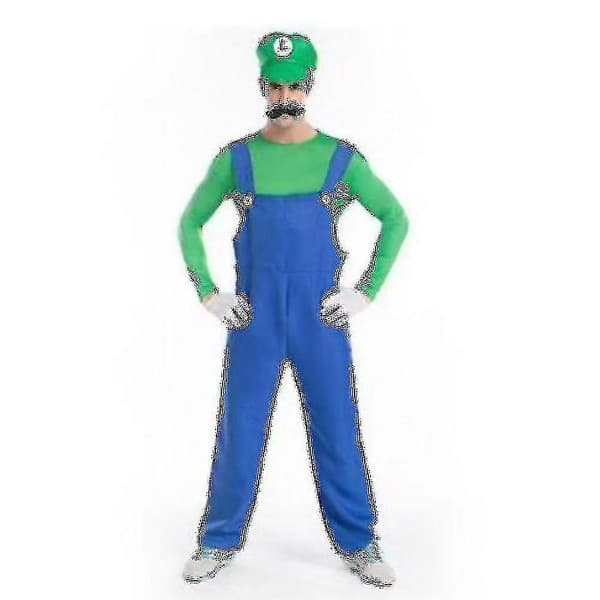 Super Mario Bros. kostume til voksne mænd Green S