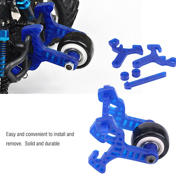 1 Sett Høyhastighets Wheelie Bar Anti-rull Hjul for HSP 94108 / 94111 / 94188 1/10 Skala RC Bil