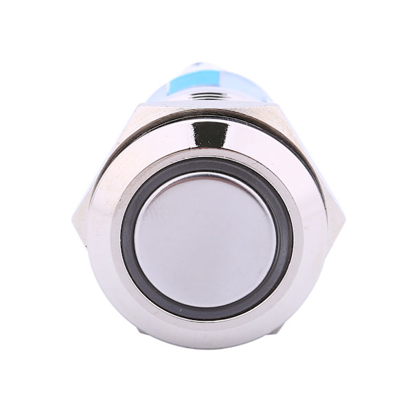 12V Bilström Angel Eye Metallisk Tryckknapp Blå LED-Ljus Växelspak 19mm AP