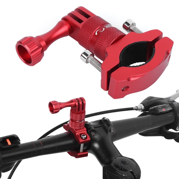 For GoPro actionkamera sykkelfeste i aluminiumslegering Fast støtte 360 ​​graders sykkelklemme/