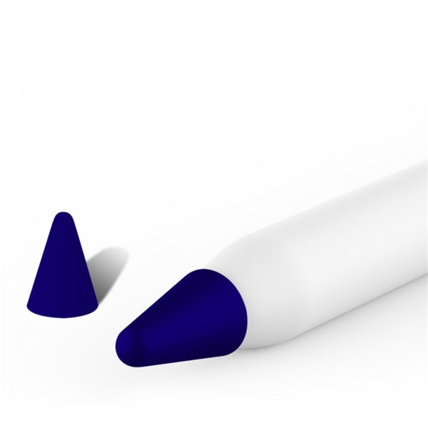 Blyantspissdeksel Silica Gel Myk, slitesterk penn Spidshette Skrivebeskyttelse Tilbehør Mørkeblå for IOS