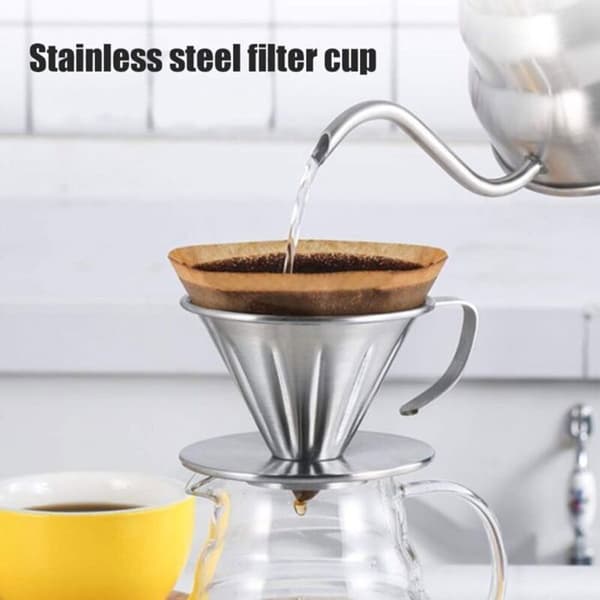 Filterkop i rustfrit stål – genanvendeligt kaffefilter/holder