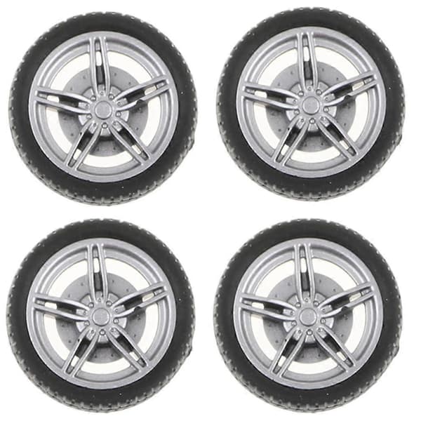 4x4-deler 5-eikers felger gummihjul Kompatibel med RC-bil DIY-erstatning 6 Pcs