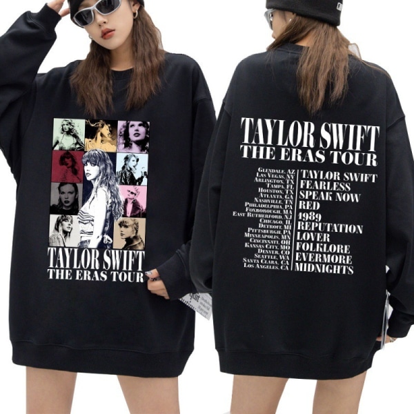 Taylor Swift Hoodie Sweatshirt Printed Huvtröja Pullover Sweatshirt Toppar Vuxenkollektion Presenter L Sweatshirt