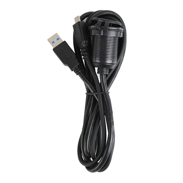 Bil Infälld Monteringskabel Typ C 3.0 USB 3.0 Hane till Hona Vattentät Infälld Bilinstrumentbräda Monteringskabel för Bil Båt Motorcykel