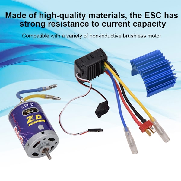 Kestävä 540 Harjaton Moottori 45A ESC Sarja 1/10 RC Buggy Truggy Kuorma-auto Crawler Blue