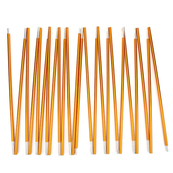 2 st/paket Tältstänger för utomhuscamping, vandring, resor, 12 sektioner, aluminiumlegering, 8,5 mm, 4,42 m