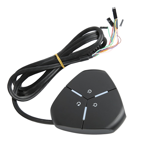 Strømbryter for stasjonær datamaskin, dobbel strømbryter, datamaskinbryterknapp for stasjonære datamaskiner, 2 USB