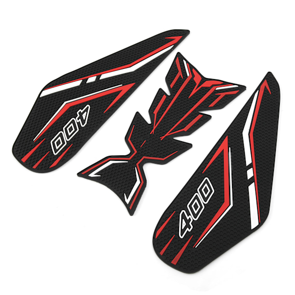 3 stk. Gas Tank Sticker Guard Anti Slip Beskyttelsespude Passer til Kawasaki Z400 NINJA 400 Rød