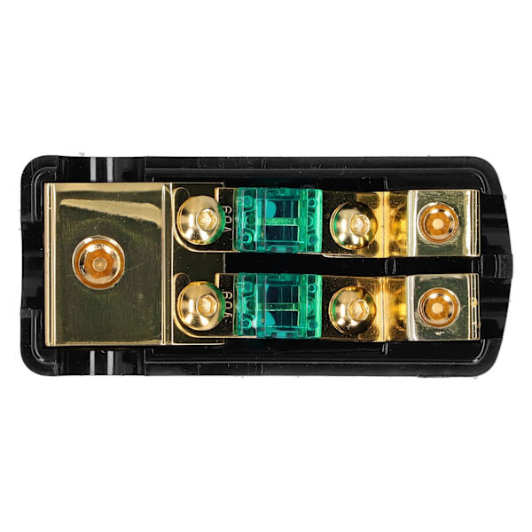 1 Inn 2 Ut 0/4 AWG til 4/8 AWG Audio Power Sikringsholder med Gjennomsiktig Lokk for Bil Lastebil Båt RV