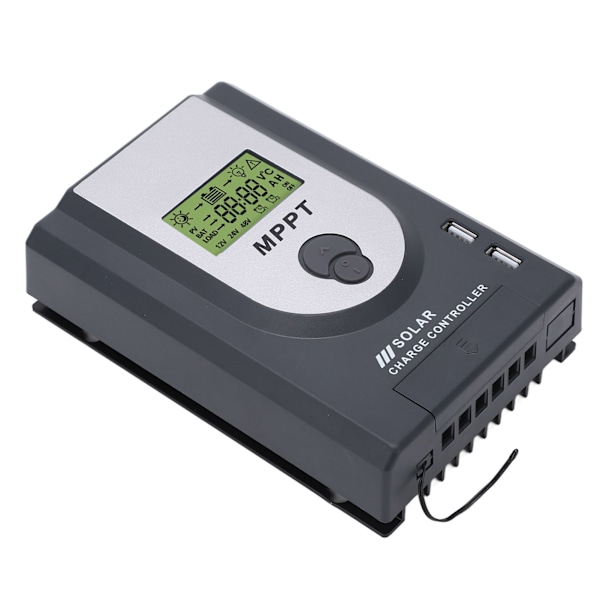 12V 24V MPPT Aurinkolataussäädin 10A Säädettävä Parametri Kahdella USB-portilla Aurinkopaneelisäädin