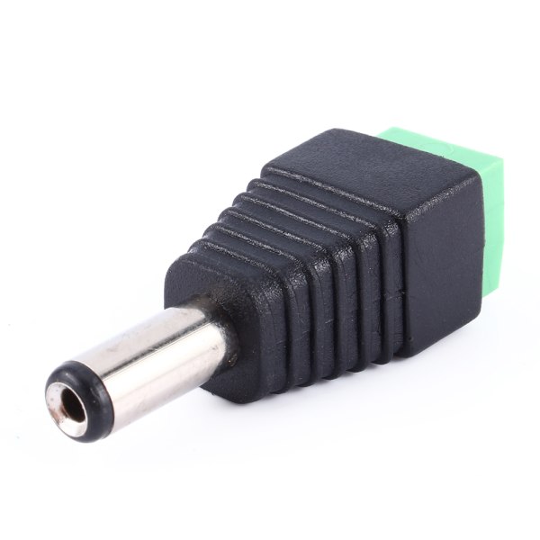 TIMH 2,1 x 5,5 mm DC Power Hann Plug Jack Adapter Connector Plugg for CCTV LED-lys