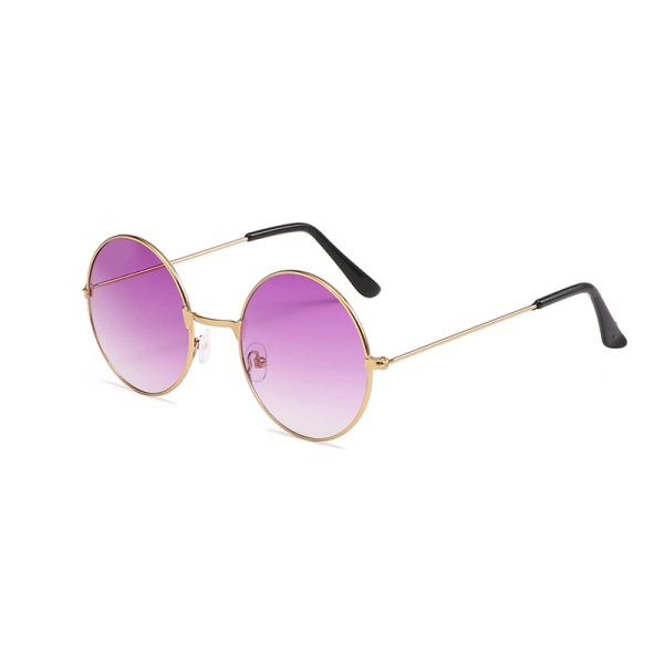 Lennon Style V røde klassiske runde polariserte UV400 solbriller double purple film