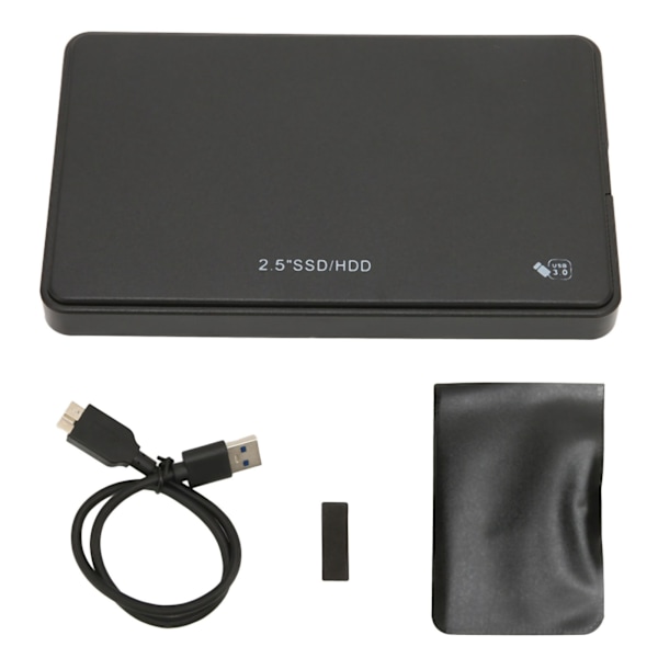 2,5 tum HDD SSD-hölje Svart USB3.0 2,5 tum Mekanisk SATA Seriell Port SSD HHD Extern Mobil Hårddiskfodral U25Q7M3.0