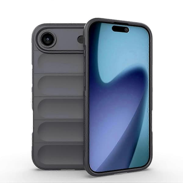 Kompatibel med iPhone 17 Air telefondeksel Fallsikkert mykt TPU robust telefondeksel (Mørkegrå, Mørkegrå)