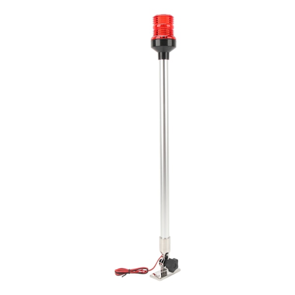 22 tommers båt akterlys LED vanntett 360 graders signallampe for fiskebåter, yachter, skip DC 12 til 24V rød
